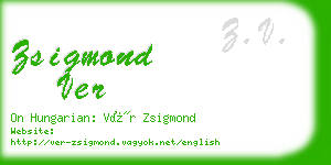 zsigmond ver business card